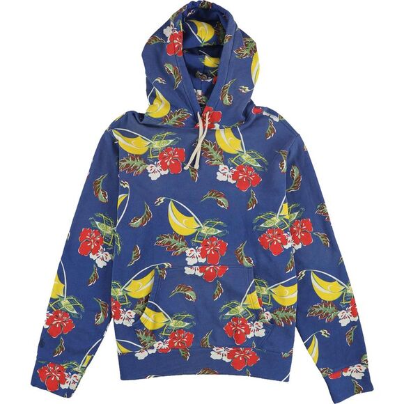 Ralph Lauren Mens Sailboat-Floral Hoodie Sweatshirt, Multicoloured, NWT